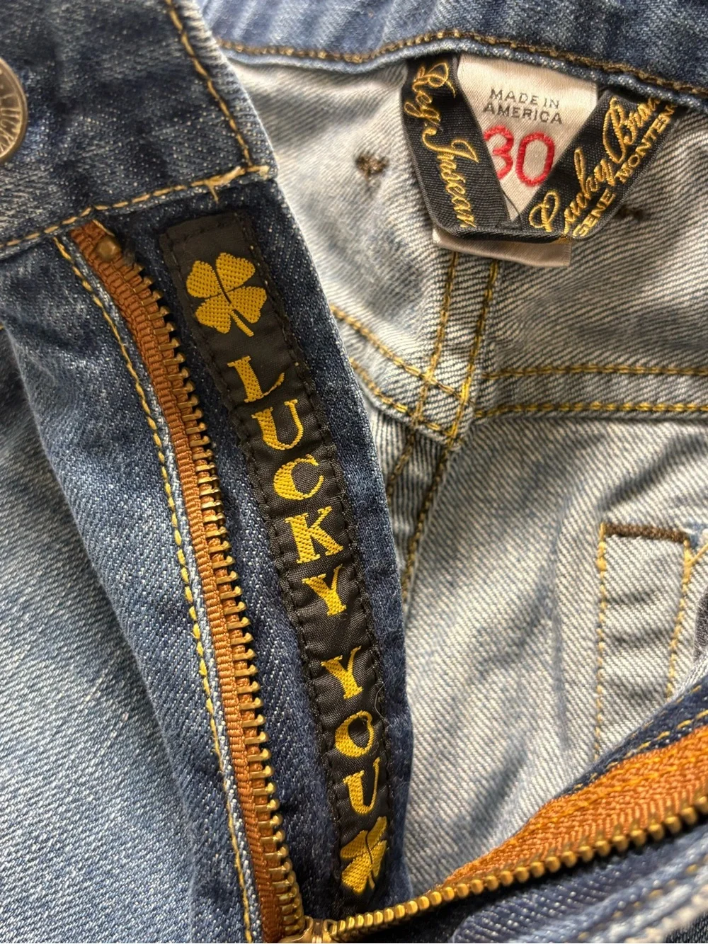 Lucky Brand Men’s Straight Blue Jeans Regular Size 30 Made in America